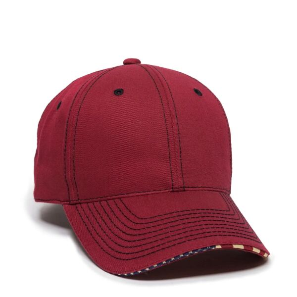 Structured Twill W/Flag Sandwich Visor Thumbnail